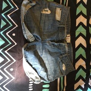 mid/high rise jean shorts